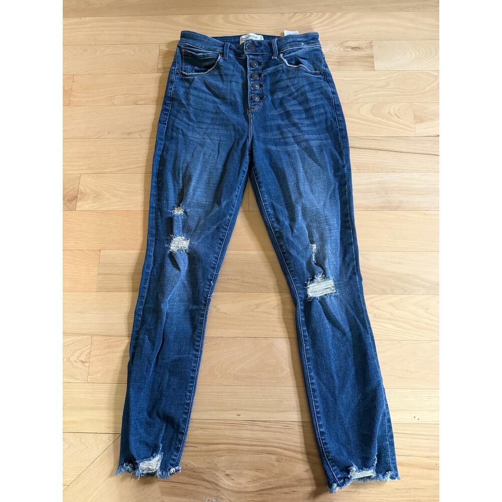 Abercrombie & Fitch High Rise Super Skinny Ankle Curve Love Jeans